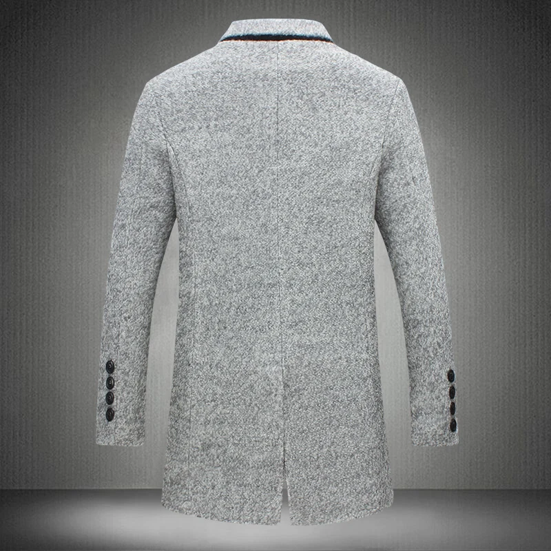 Мужской длинный Тренч из 40% шерсти зимний большие M 5XL 2019|Плащи и тренчи| |