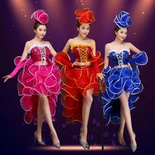 Сценические костюмы для певцов джазовый костюм современный танец roupa feminina hanfu коррида Туту Национальный