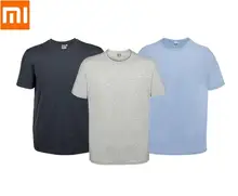 2Pcs/lot Xiaomi Cotton Smith Men Bottoming T-shirt Loose Comfortable Soft Breathable Summer T-shirt 2Pcs/lot Xiaomi Cotton Smith Men Bottoming T-shirt Loose Comfortable Soft Breathable Summer T-shirt