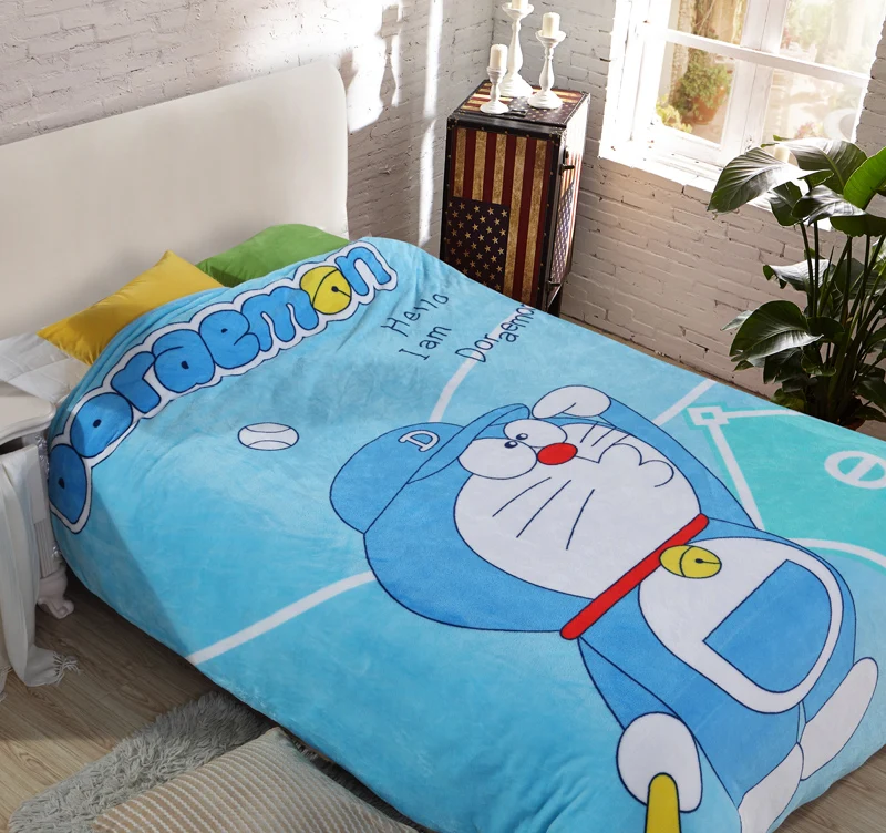 

Children Cartoon Blanket Doraemon Fleece Blanket Minions America Avengers Blanket Throw on Bed/safa 150x200cm Free Shipping