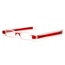 Складные очки для чтения с поворотом на 360 градусов, винтажные маленькие карманные ручки, диоптрий для мужчин и женщин, складная оправа, узкие очки