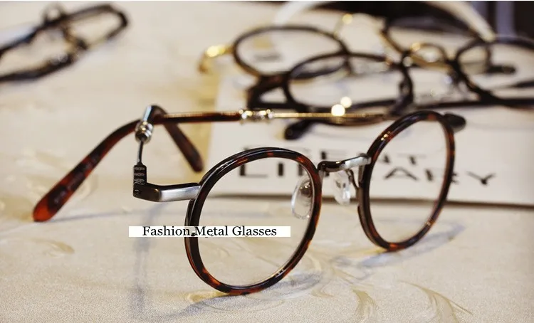 2016 new fashion design prescription eye glasses round glasses
