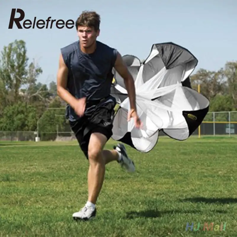 

Relefree Black Speed Training Resistance Parachute Power Outdoor Running Chute Soccer Football Exercise Training Tool