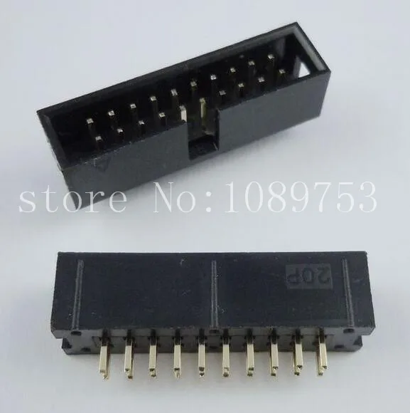

20pcs IDC Box header DC3 DC3-20P 2x10 pins 20P 2.54mm Pitch