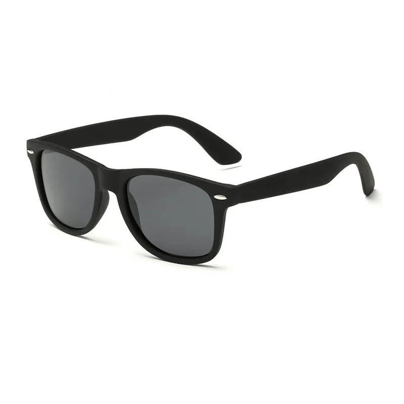 HD поляризованные солнцезащитные очки для мужчин и женщин, Ретро стиль, фирменный дизайн, квадратная оправа, очки для вождения, для мужчин, солнечные очки, очки UV400 - Цвет линз: black F grey