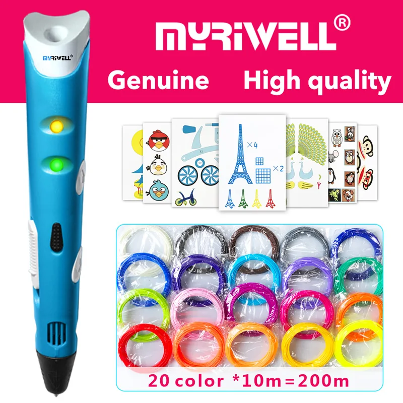 

myriwell 3d pen 3d pens,1.75mmABS/PLA Filament,3 d pen3d model,Creative3d printing pen,Best Gift for Kids DIY creative,pen-3d