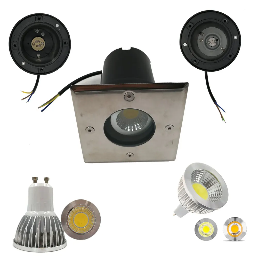 5W Waterproof LED Underground Light Kit IP65 Gu10 Outdoor Ground Garden Path Floor Buried Yard Spot Landscape with gland IP BOX (10)