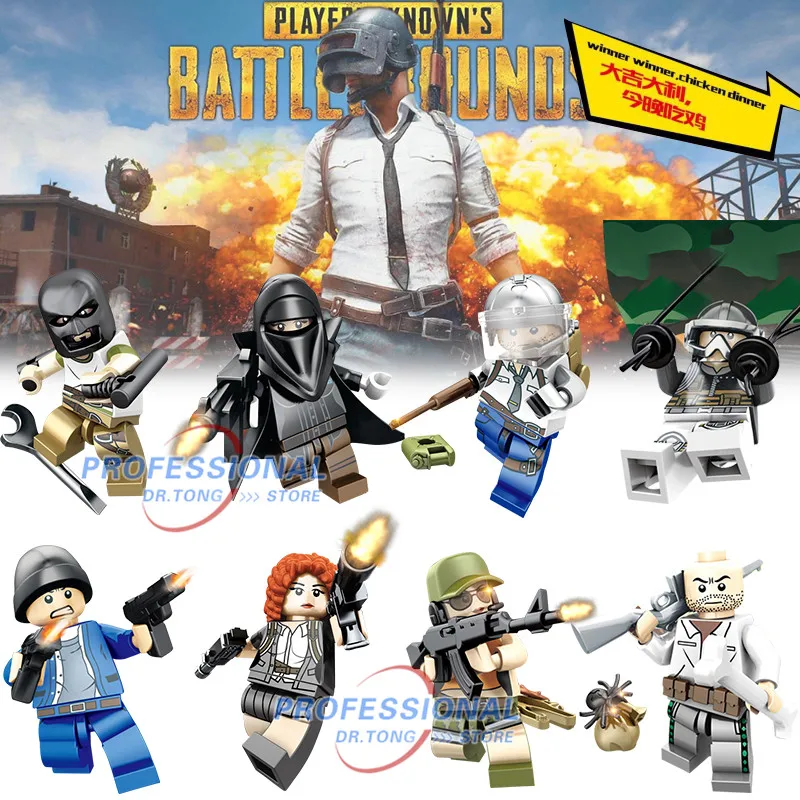 

DR.TONG 80PCS/LOT Sy685 Winner Winner, Chicken Dinner Military Games Building Blocks Bricks Figures Set Models Kids Toys Gifts