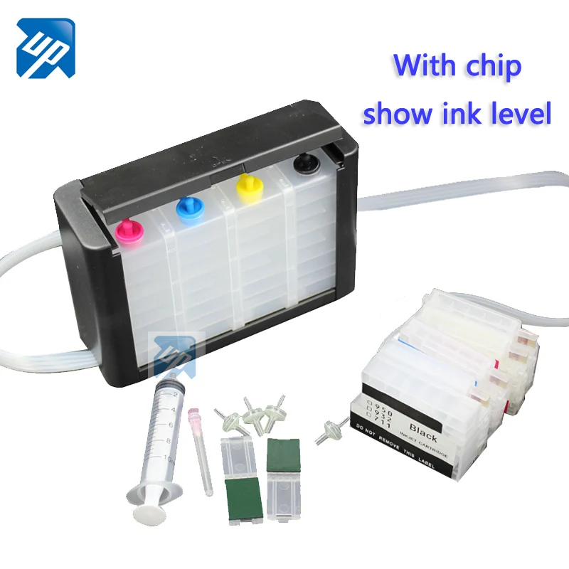 

UP empty luxury CISS With permanent Chips compatible For HP932 933 HP 6100 6600 6700 7110 7610 7612 printer cartridge