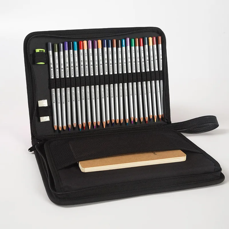

Mini PU Leather School Pencil Case for Kids 72 Holes Folding Penality Pencilcase Luxury Large Zipper Pen Bag Box Pouch Supplies