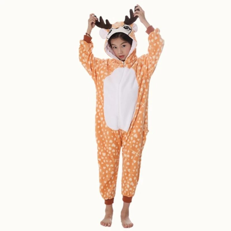 Kigurumi Детская Пижама Фланелевая для мальчиков и девочек|Комбинезоны-пижамы| |