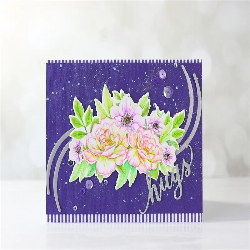 Великолепный металлический трафарет Hello Hugs Shine Coffee Thank You для рукоделия