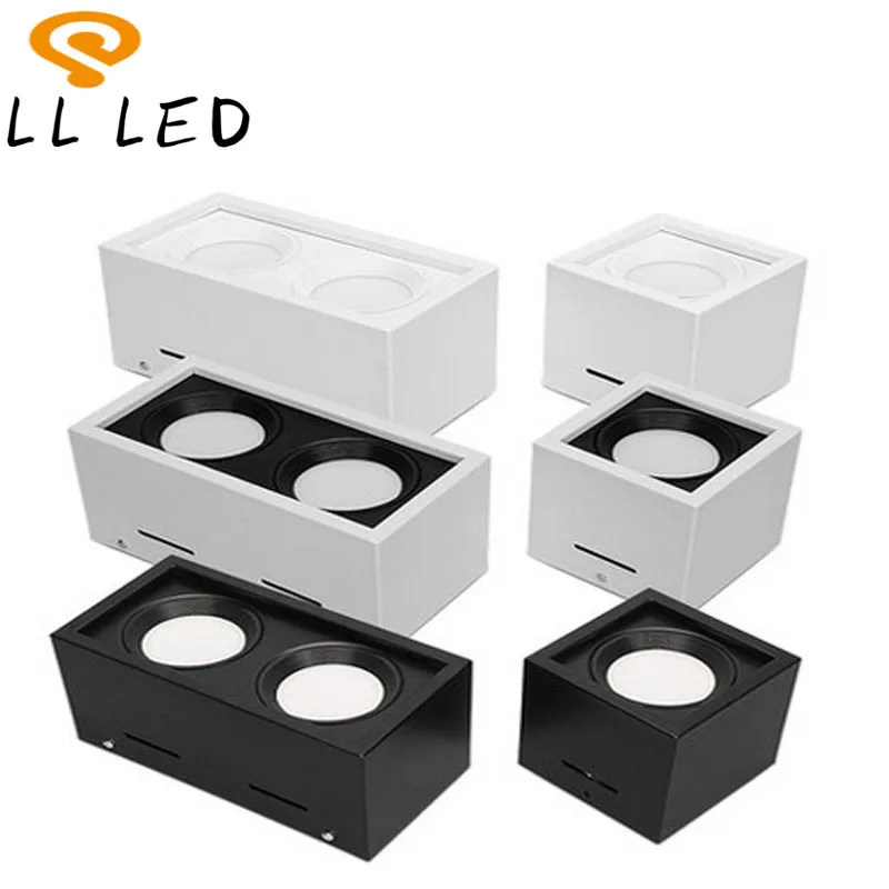 Square COB LED Downlights 10W 15W 20W 30W Surface Mounted LED Ceiling Lamps Spot Light LED Downlights AC 85V-265V