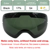 LOCLE Double Layers UV400 Anti-fog Ski Goggles Lens Brightening Lens For Weak Light Applicable to GOG-201/S-3100 (Only Lens) 2