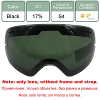LOCLE Double Layers UV400 Anti-fog Ski Goggles Lens Brightening Lens For Weak Light Applicable to GOG-201/S-3100 (Only Lens) 2