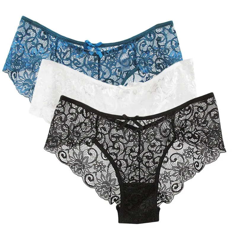 Good Quality Women Sexy Panties Transparent Full Lace Brand Tanga