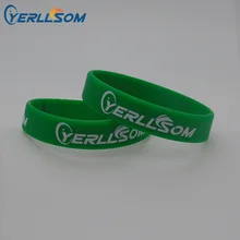 YERLLSOM 150 шт Индивидуальные персонализированные силиконовые браслеты с печатью письма YS18080601
