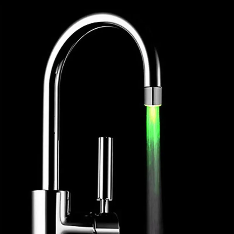 

LED Water Faucet Light Colorful Romantic 7 Color Changing Shower Head LED Glow Light Water Bath Bathroom Kitchen Decor 2018