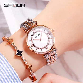 

Luxury Watch Women Fashion Brand Ladies Bracelet Quartz Clock Full Steel Casual Diamond Female Wristwatch Relogio Feminino 2019