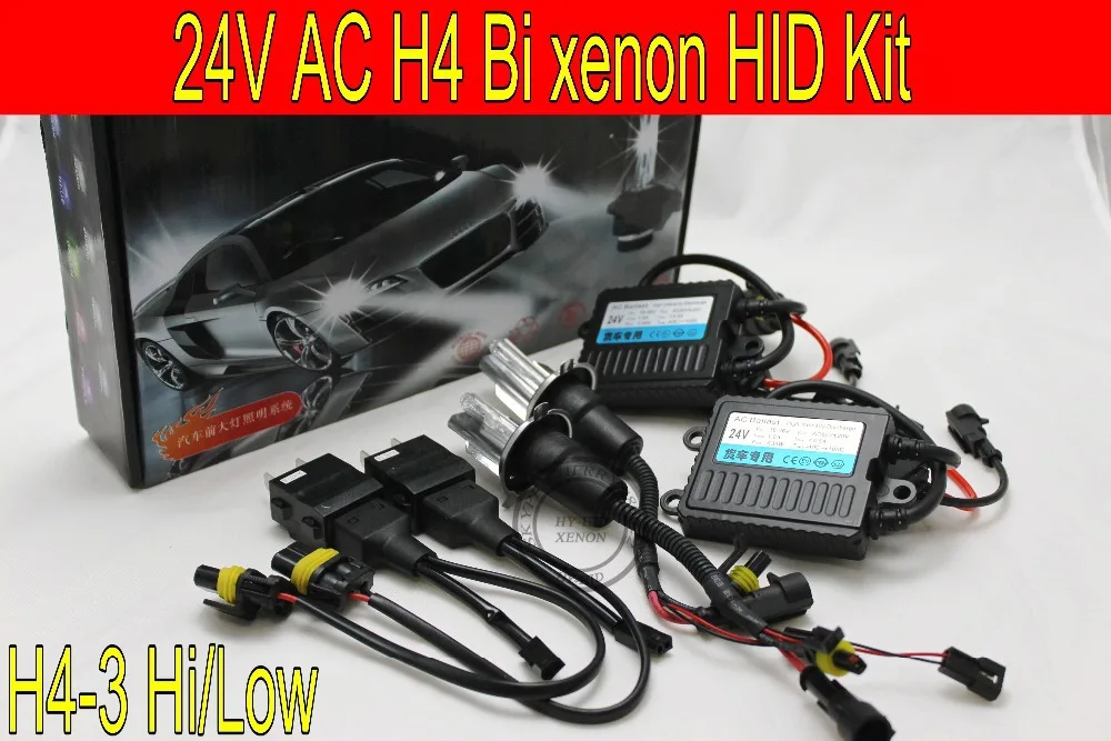 

Free shipping 24V,35W,ballast,55W BULB,H4H/L High low Bi xenon HID headlight kit,3000k,4300k,6000k,8000k,10000k,truck and so on