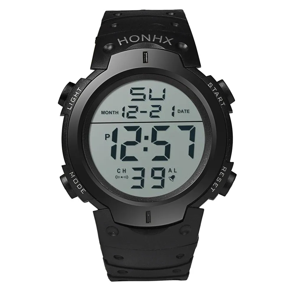

Fashion Rubber Sport LED Digital Watches Waterproof Men's Boy LCD Digital Stopwatch Date Wrist Watch Reloj De Pulsera Para Homb