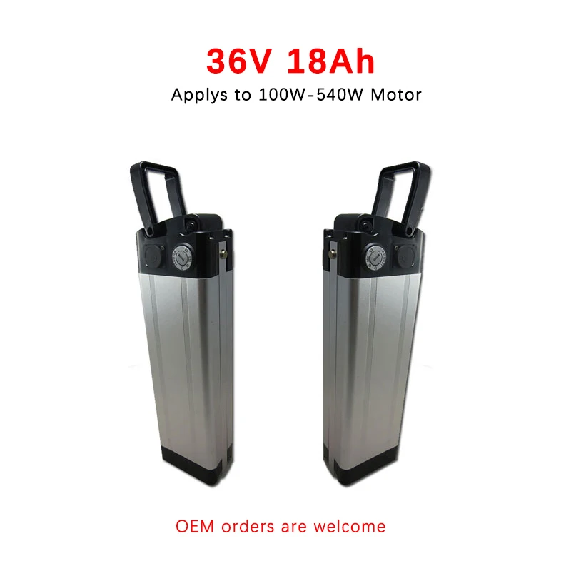36V 18Ah 500W комплект литий ионных батарей для электровелосипеда батарея серебряного