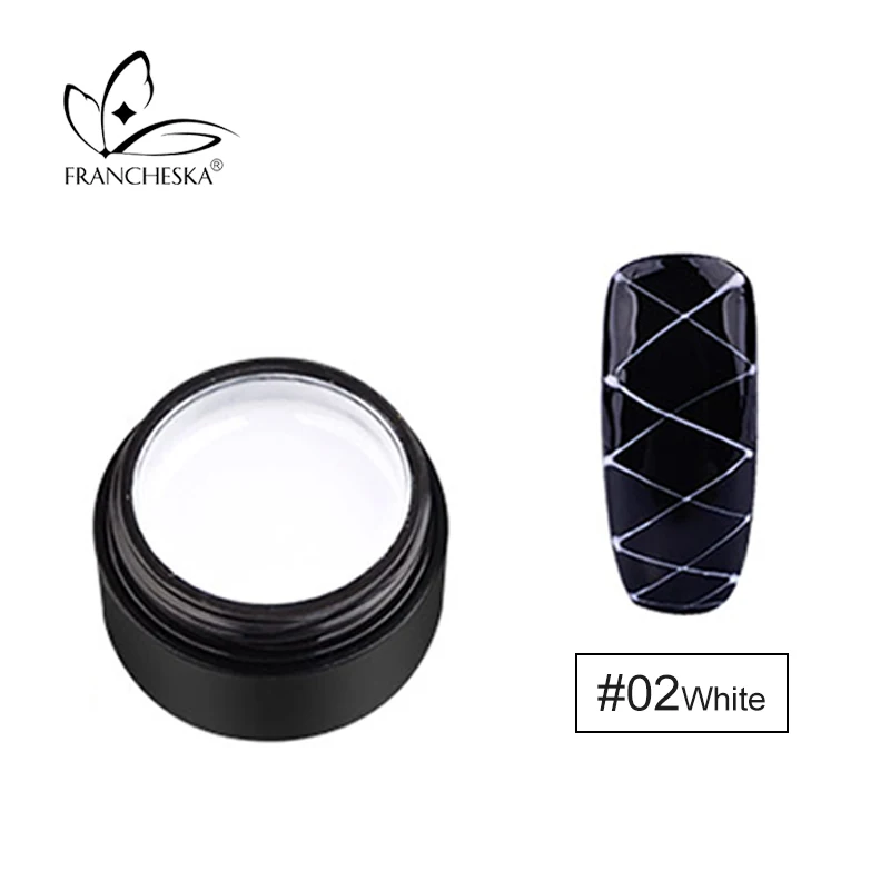 HOT SLAE Spider Gel Nail Art Line Silk Point Creative Pulling Wire Painting Gel Varnish spider web gel 3D Emboss soak off white