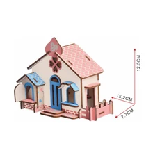 DIY Model toys 3D Wooden Puzzle Chocolate Cottage Wooden Kits Educational Puzzle Game Assembling Toys Gift for Kids P3 цена DIY Model toys 3D Wooden Puzzle Chocolate Cottage Wooden Kits Educational Puzzle Game Assembling Toys Gift for Kids P3 цены онлайн