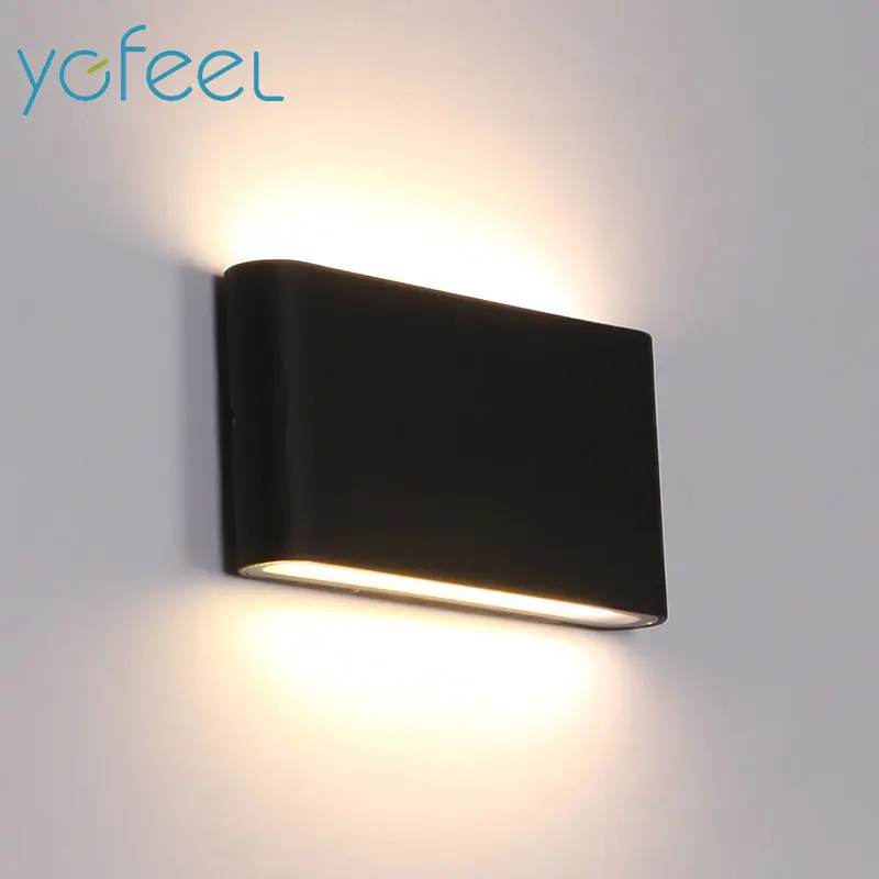 Outdoor Waterproof Wall Lamp IP65 6W/12W LED Wall Light Indoor Decoration Lighting Bedroom Corridor Porch Garden Lamp Aluminum