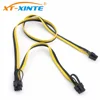 Power Supply Cables Modular PSU 6Pin to Double 6+2Pin Cable Graphics Card Module Line 6P to Dual 8p Splitter Ribbon Cable 18AWG ► Photo 2/6