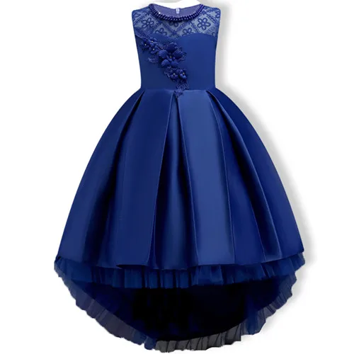 Летнее Детское торжественное платье для девочек, одежда с цветочным рисунком, праздничное платье принцессы для дня рождения, одежда для девочек 14 лет - Цвет: as pictrue