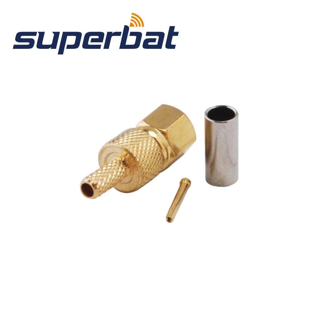 SMC Male Crimp RF Coaxial Connectors for RG174 Cable