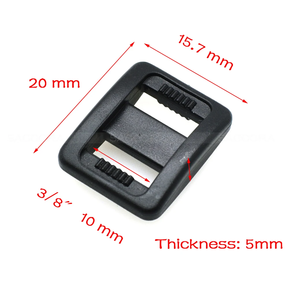 Buy 100pcs 3/8" Plastic Slider Tri Glide Adjust