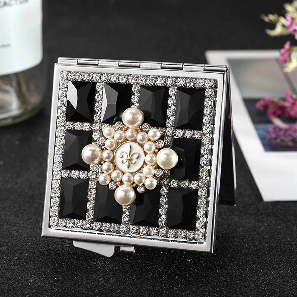 

Fashion Mini Pocket Cosmetic makeup mirror,2 Sides Foldable hand compact Beauty mirror make up,Wholesale Party Favors Gifts