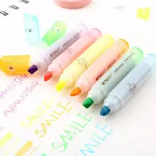 6 шт./лот DIY Кролик текстовый маркер кавайные ручки канцелярские школьные принадлежности бумажные школьные принадлежности для детей подарок для девочек