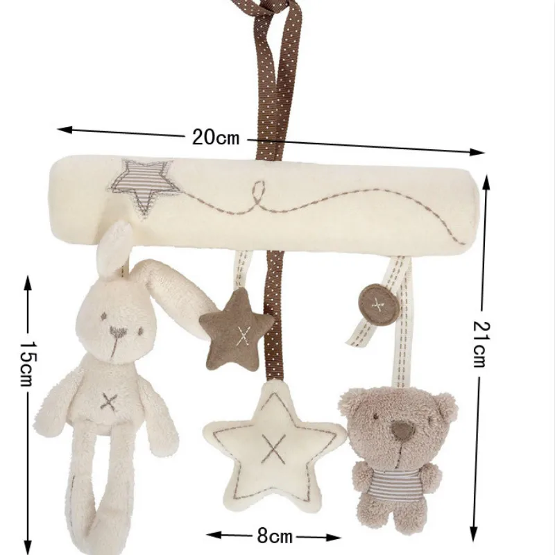 Лидер продаж кролика висит кровать Детская безопасность сиденье Плюшевые игрушки Колокольчик Многофункциональный Плюшевые Игрушки