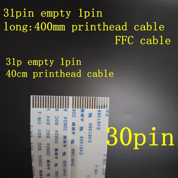 

10pcs 30pin 40cm printhead cable DX5 printhead cable printer 31pin empty 1pin 400mm printhead cable 31p empty 1p 40cm FFC cable