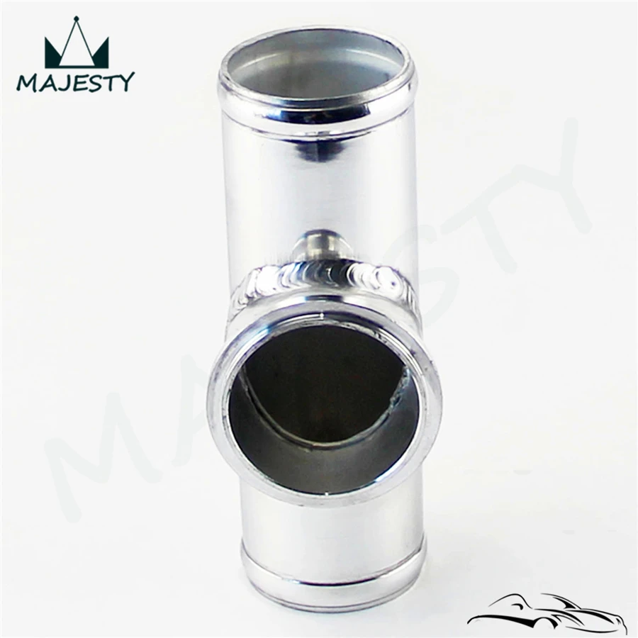 L=150mm 2 3/8" to 2 3/8" 60MM T Pipe Aluminum BOV Adapter Pipe for 35 PSI TYPE S/RS BOV SILVER