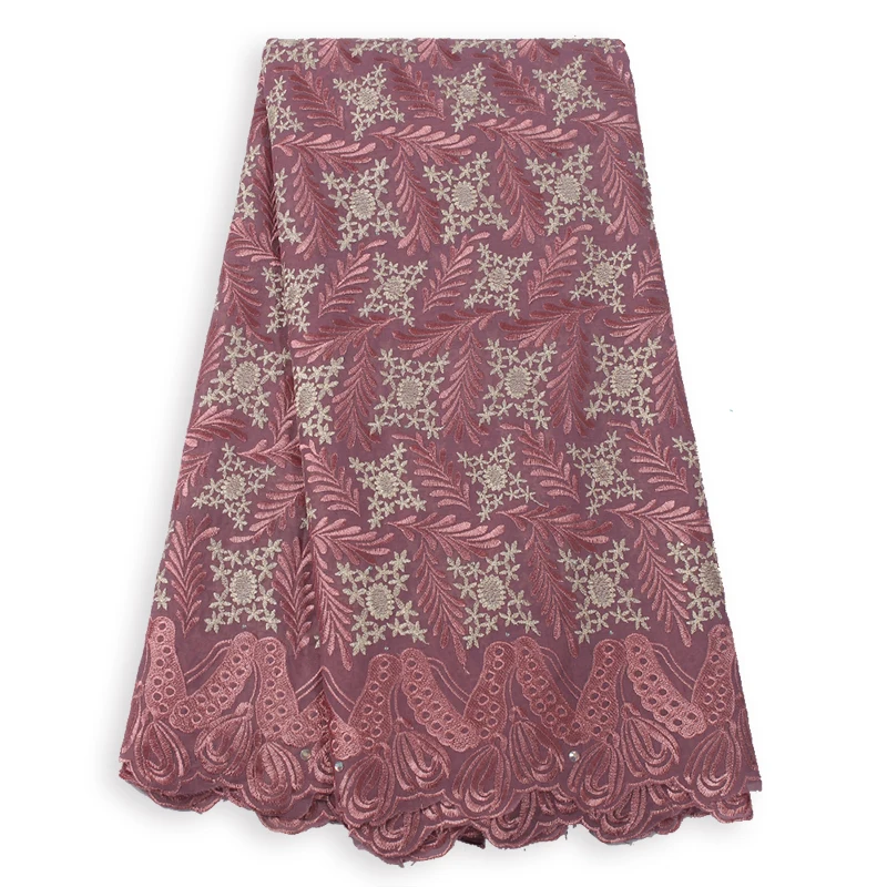 

Latest African Fabric Cotton Swiss Voile Laces Soft Women‘s Dress Sewing Trim 5Yard Nigerian Voile Designer Men Gown Lace Fabric