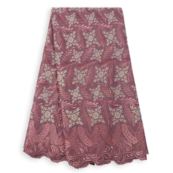 

Latest African Fabric Cotton Swiss Voile Laces Soft Women‘s Dress Sewing Trim 5Yard Nigerian Voile Designer Men Gown Lace Fabric