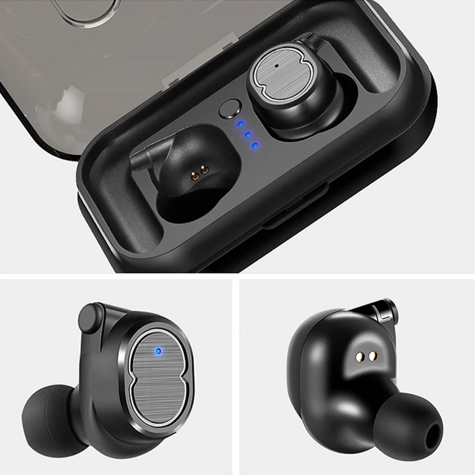 for Smart Bluetooth 5.0 Earbuds Touch Control True Earphone Wireless Headphone Mini Waterproof Earphones with Charging Box