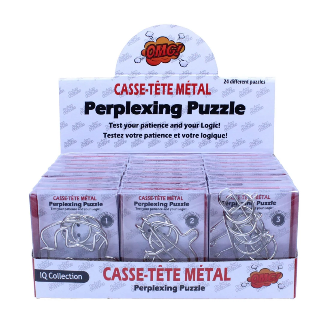 

24Pcs Wire Puzzles Brain Teaser Educational Toys for Children Braning Training