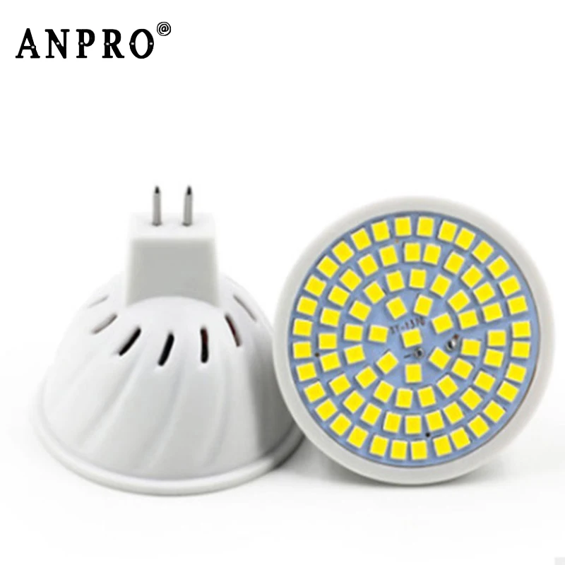 

Anpro 80Leds LED Bulb E27 E14 MR16 GU10 SMD2835 LED Corn Lamp Cold White Lights Spotlight Indoor Home Lighting