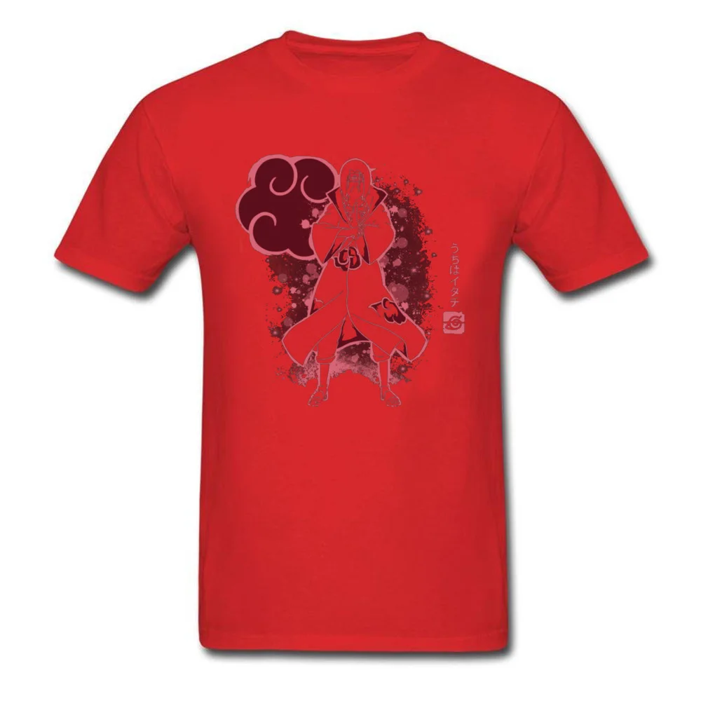 Itachi Uchiha Tshirts for Men Party Summer Tops Shirt Short Sleeve Retro Crazy Tops Tees Round Collar 100% Cotton Fabric Itachi Uchiha red