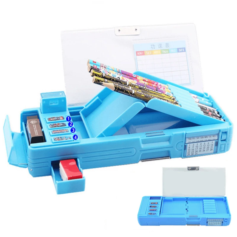 

Creative Multifunction Automatic Pencil Case Boy Cute Pupils Pencil Box Escolar School Papelaria Penalties Chancery Calendars