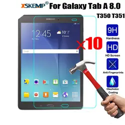 Xskemp 10 шт./лот 9 H Планшеты закаленное Стекло для Samsung Galaxy Tab A 8.0 t350 t351 против царапин Экран протектор Защитная Плёнки