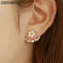 Модные ювелирные изделия милые вишневые цветы серьги гвоздики для женщин несколько персиковых серьги с соцветиями ювелирные изделия e0384