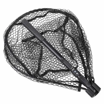 

New Collapsible Fishing Net Aluminum Alloy Foldable Nylon Mesh Fish Catching Landing Fishing Nets LMH66