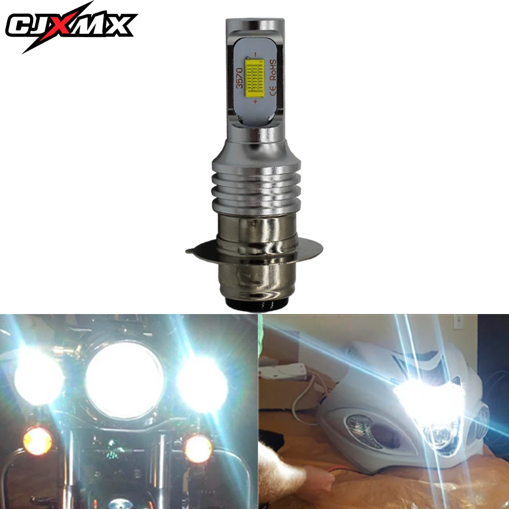 CJXMX 1 шт. P15D H6 BA20D светодиодная фара для мотоцикла 1600LM 40 Вт 6500 к супер яркая Canbus