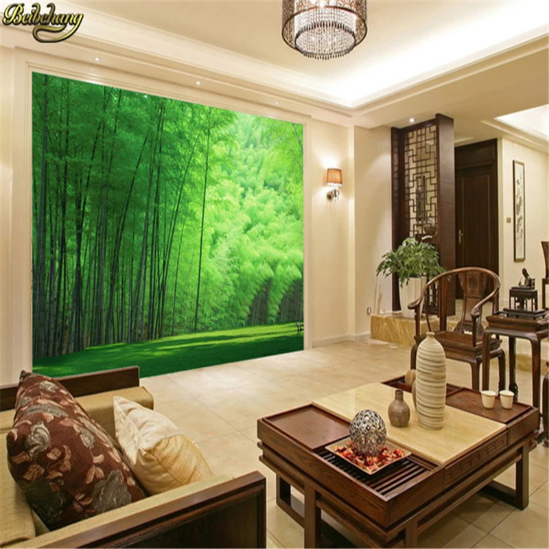 Bamboo grove Custom photo wallpaper roll 3D mural wallpaper for living room TV background 3d mural papel de parede 3d wall paper
